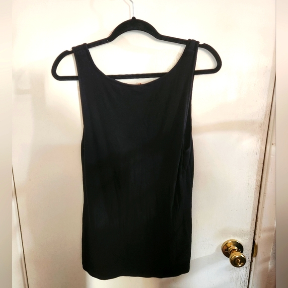 Goldray Black Ribbed Button Tank Large - Picture 4 of 4